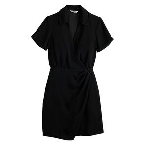 XL Nine West Dress | NWT | Surplice Shirt Dress | Mineral Black | Kohl’s